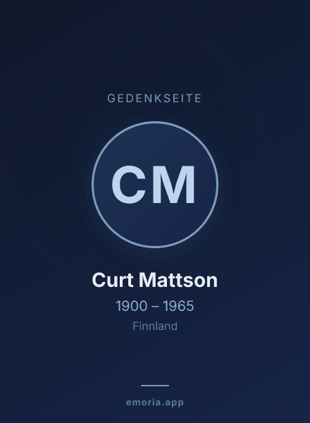 Gedenkportrait von Curt Mattson