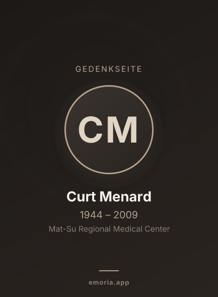 Gedenkportrait von Curt Menard