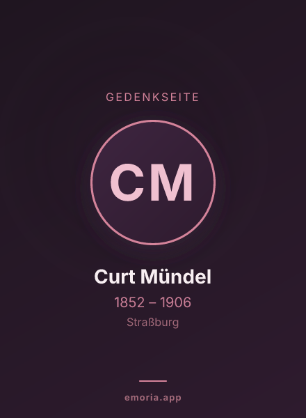 Gedenkportrait von Curt Mündel