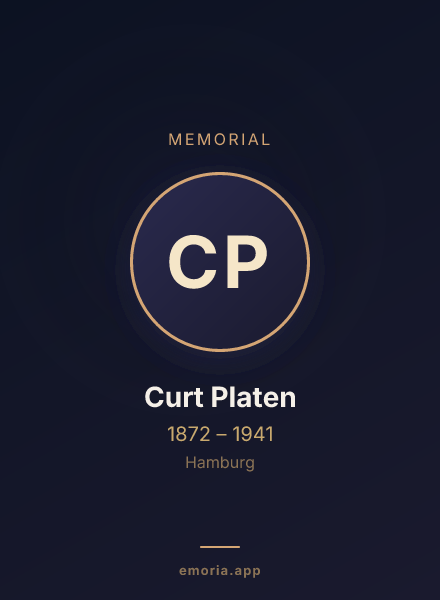 Memorial portrait of Curt Platen