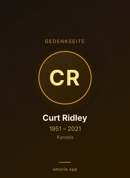 Gedenkportrait von Curt Ridley