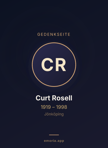 Gedenkportrait von Curt Rosell