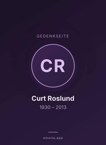 Gedenkportrait von Curt Roslund