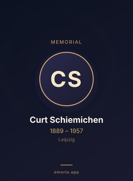 Memorial portrait of Curt Schiemichen