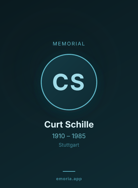 Memorial portrait of Curt Schille