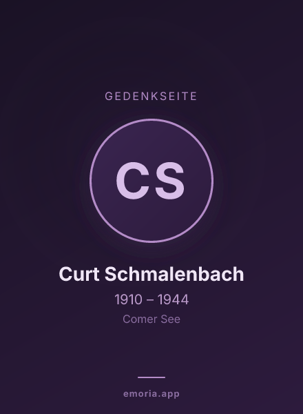 Gedenkportrait von Curt Schmalenbach