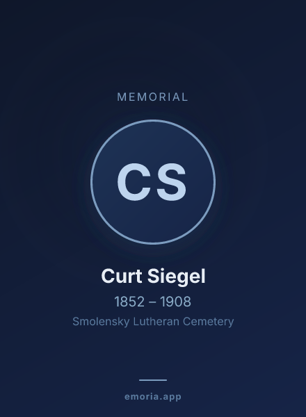 Memorial portrait of Curt Siegel