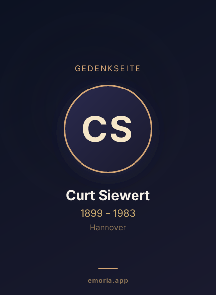 Gedenkportrait von Curt Siewert