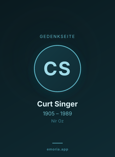 Gedenkportrait von Curt Singer