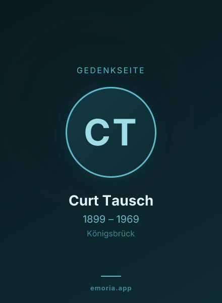Gedenkportrait von Curt Tausch
