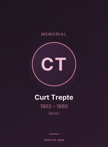 Memorial portrait of Curt Trepte