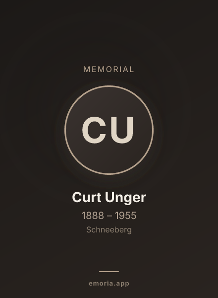 Memorial portrait of Curt Unger