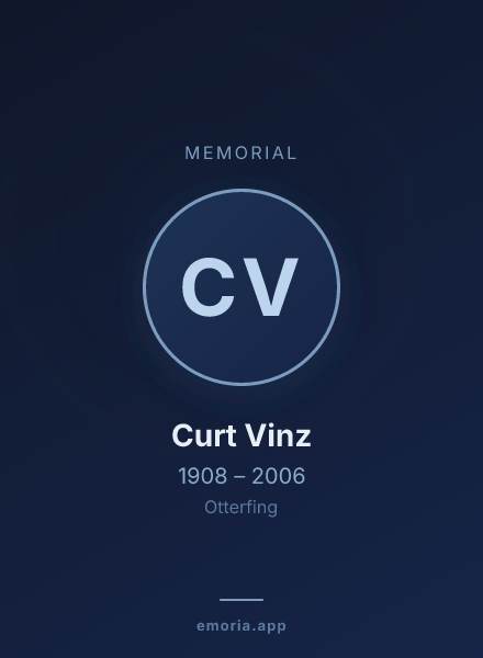 Memorial portrait of Curt Vinz