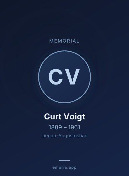 Memorial portrait of Curt Voigt