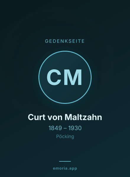 Gedenkportrait von Curt von Maltzahn