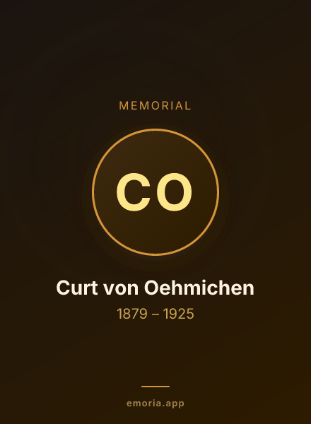 Memorial portrait of Curt von Oehmichen
