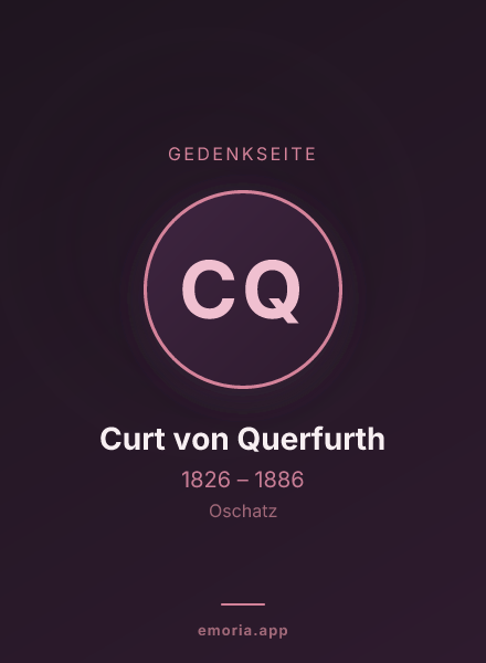 Gedenkportrait von Curt von Querfurth