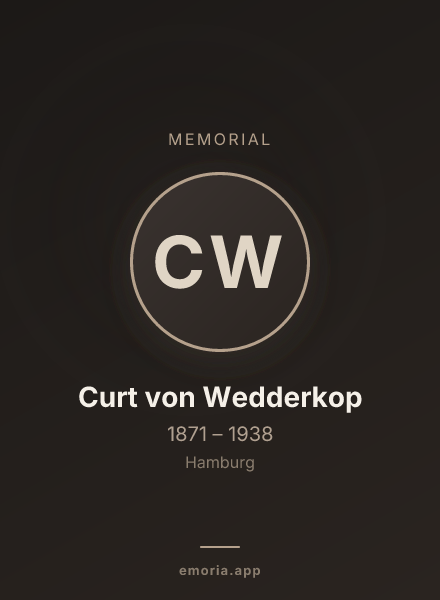 Memorial portrait of Curt von Wedderkop