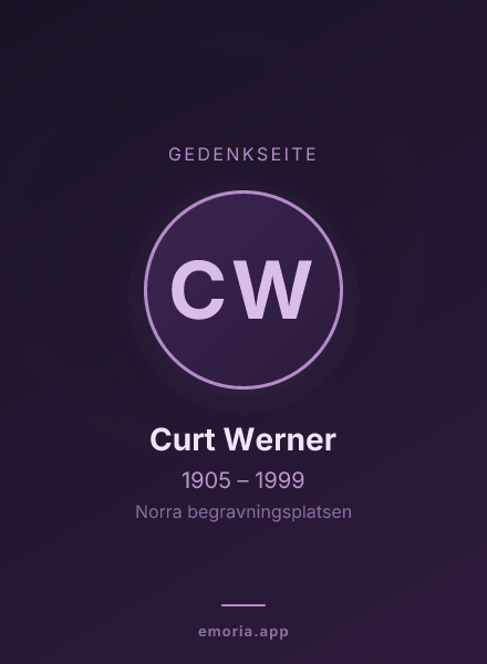 Gedenkportrait von Curt Werner
