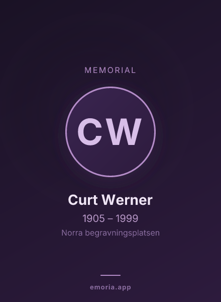 Memorial portrait of Curt Werner