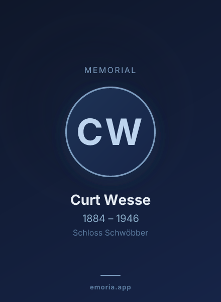 Memorial portrait of Curt Wesse