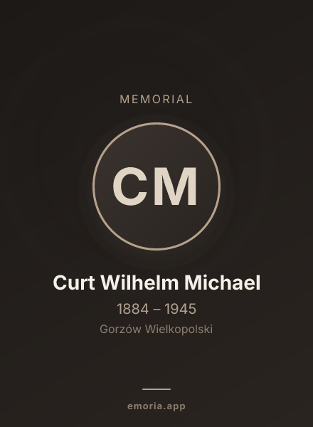 Memorial portrait of Curt Wilhelm Michael