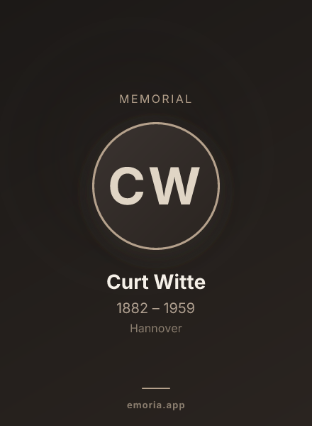 Memorial portrait of Curt Witte