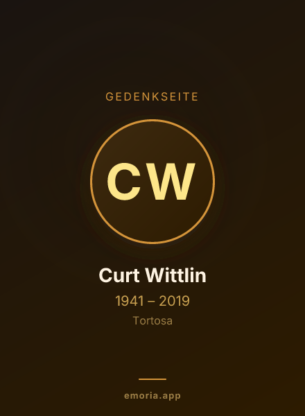 Gedenkportrait von Curt Wittlin