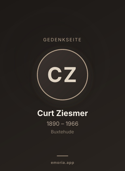 Gedenkportrait von Curt Ziesmer