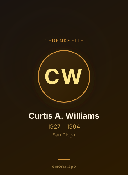 Gedenkportrait von Curtis A. Williams
