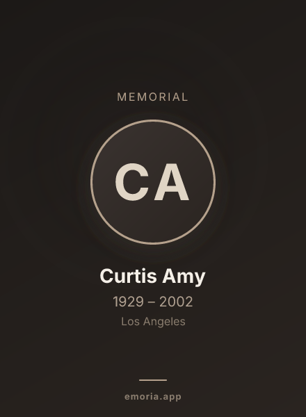 Memorial portrait of Curtis Amy