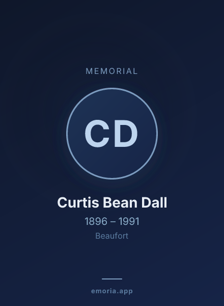 Memorial portrait of Curtis Bean Dall
