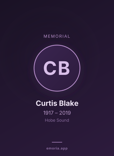 Memorial portrait of Curtis Blake