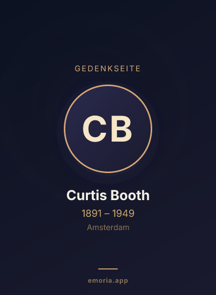 Gedenkportrait von Curtis Booth