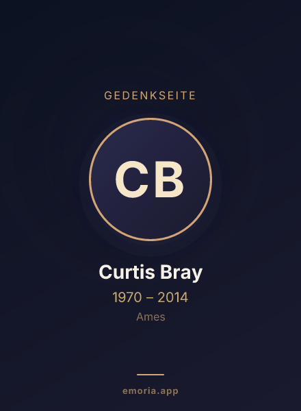 Gedenkportrait von Curtis Bray