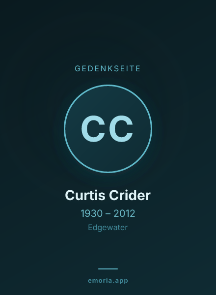 Gedenkportrait von Curtis Crider