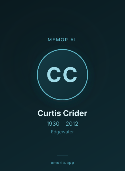 Memorial portrait of Curtis Crider