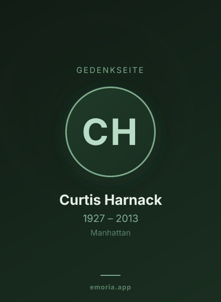 Gedenkportrait von Curtis Harnack