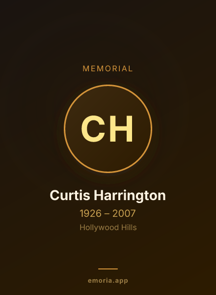 Memorial portrait of Curtis Harrington