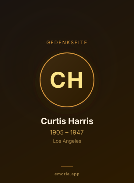 Gedenkportrait von Curtis Harris