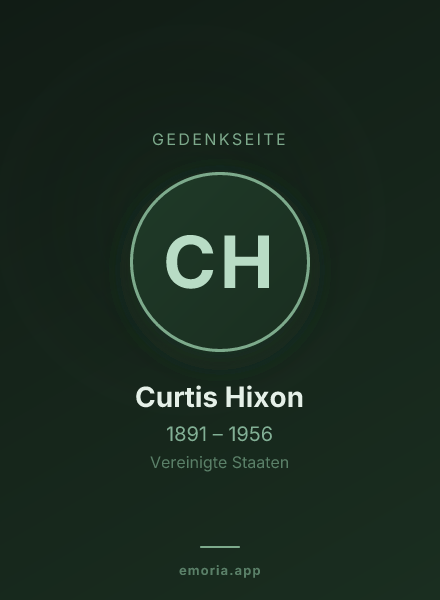 Gedenkportrait von Curtis Hixon