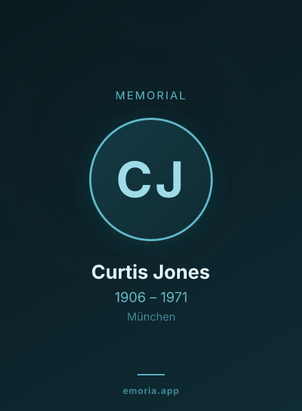 Memorial portrait of Curtis Jones