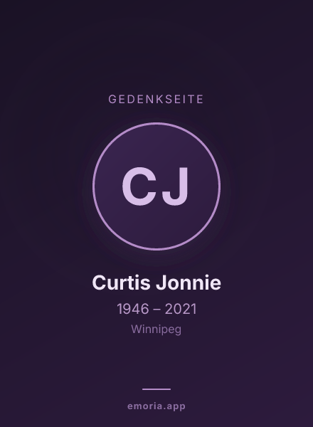 Gedenkportrait von Curtis Jonnie