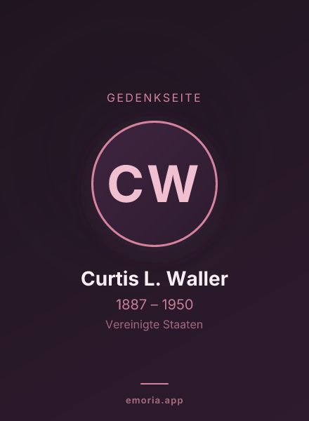 Gedenkportrait von Curtis L. Waller