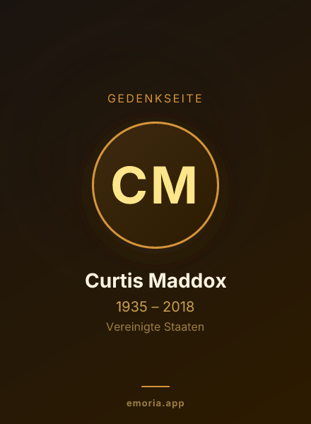 Gedenkportrait von Curtis Maddox