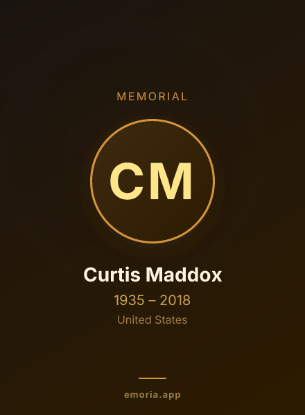 Memorial portrait of Curtis Maddox