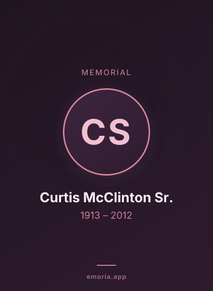 Memorial portrait of Curtis McClinton Sr.