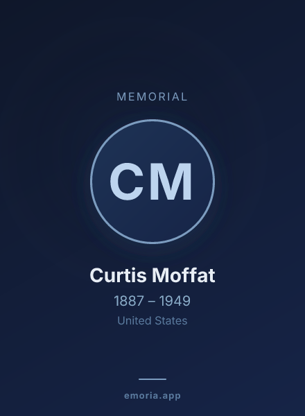 Memorial portrait of Curtis Moffat