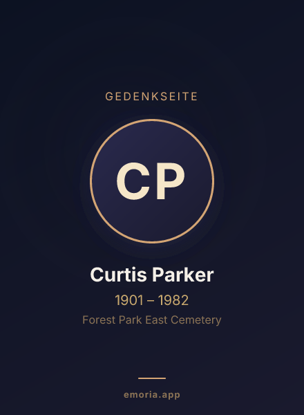 Gedenkportrait von Curtis Parker