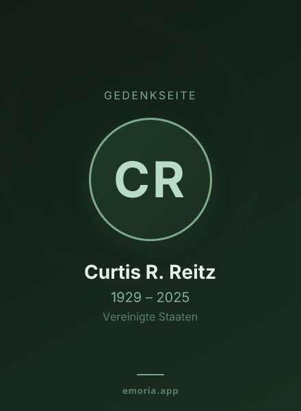 Gedenkportrait von Curtis R. Reitz